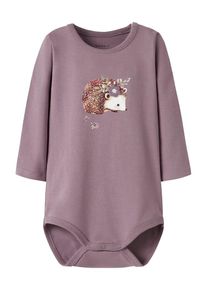 name it Śpiochy/body 'NBFORIGIN' brązowy / bladofioletowy / biały Rozmiar 62