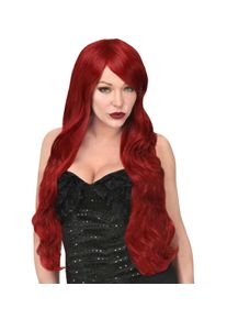 Widmann Perruque Cheveux Longs Kayla Rouge Cosplay