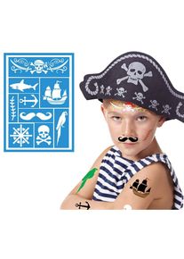 Pirat make-up stencil 14x20cm