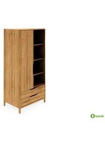 byoak Kleiderschrank Paul Wildeiche , Holz , Kerneiche , 95x188x60 cm , Schlafzimmer, Kleiderschränke, Drehtürenschränke