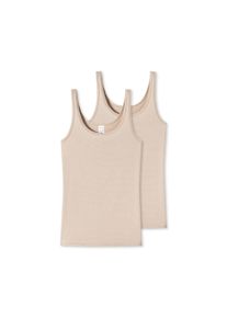 2 Schiesser csíkos top modállal - nő - méret 36 - bézs