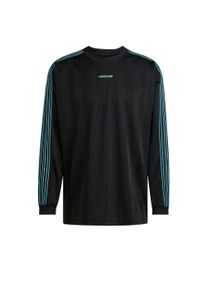 adidas originals, M&aelig;nd, Bluser & t-shirts 'Long Sleeve', Azur / Sort, St&oslash;rrelse S