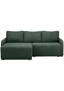 CARRYHOME Ecksofa, Dunkelgr&uuml;n, Textil, F&uuml;llung: Schaumstoff, Silikon, seitenverkehrt montierbar, L-Form, 217x146 cm, Fsc, Stoffauswahl, Liegefunktion, R&uuml;cken echt, Wohnzimmer, Sofas & Couches, Wohnlandschaften, Ecksofas mit Schlaffunktion