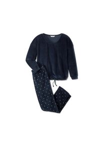 Tchibo - Nicki-Pyjama - Damen - Gr. S - weiß/gepunktet