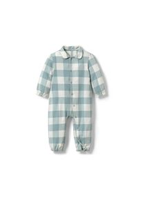 Tchibo - Baby-Flanell-Pyjama - Unisex - Gr. 86/92 - creme/kariert