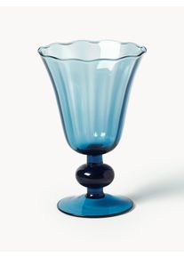 Copos de vinho artesanais Tulya, conjunto de 4 Azul Vidro Ø 11 x Alt 16 cm, 330 ml | Westwing Collection