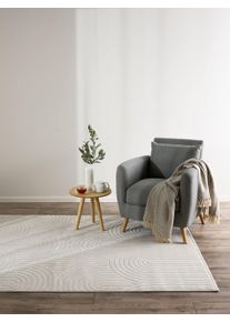 benuta Basic Teppe Claire Cr&egrave;me 240x340 cm Sammendrag,Geometrisk