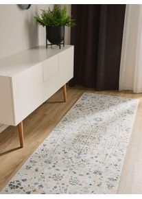 benuta Basic Couloir George Beige 80x240 cm - Tapis poil ras / effet us&eacute;