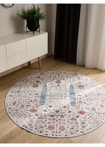 benuta Basic Tapis lavable George Multicouleur diam&egrave;tre 120 cm