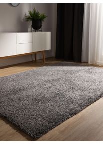 benuta Basic Wasbaar shaggy tapijt Soho Grijs 120x170 cm - Moderne Vloerkleden voor Woonkamer, Slaapkamer & Eetkamer