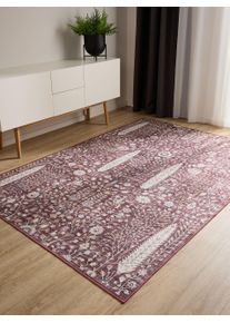 benuta Basic Wasbaar tapijt George Bordeaux 80x150 cm - Moderne Vintage Vloerkleden