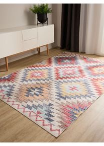 benuta Basic Washable Rug George Multicolour/Beige 140x200 cm - Machine Washable Rug
