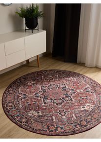 benuta Basic Tapis lavable George Multicouleur diam&egrave;tre 120 cm