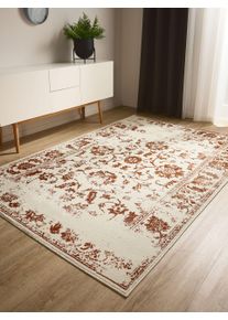 benuta Basic Teppe Suki Cr&egrave;me/Orange 80x150 cm Vintage