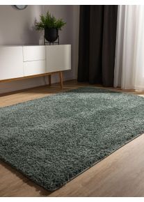 Tapis poil ras shaggy lavable Soho Vert clair 80x150 cm - Tapis poil court design moderne pour salon