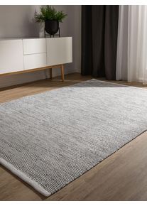 benuta Basic Cotton Rug Ron Beige/Black 70x140 cm - Modern Short Pile Rugs for Every Room