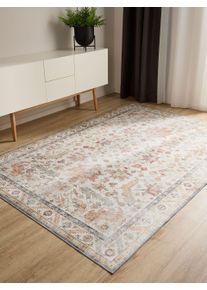 benuta Basic George Multicouleur/Beige 80x150 cm - Tapis poil ras / effet us&eacute;