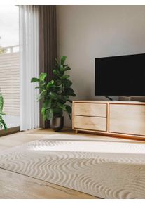 benuta Basic Teppe Leo Cr&egrave;me 120x170 cm Sammendrag,Geometrisk, Uni