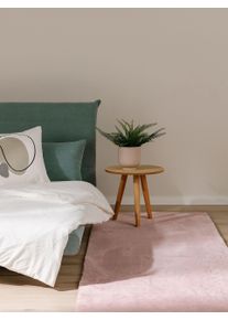 benuta Basic Fuskepelsmatte Furry Roze 70x200 cm Uni