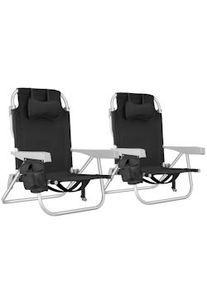 TecTake Sedia da spiaggia Coral, pieghevole con funzione zaino - 406262