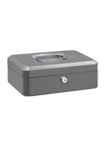 ARREGUI Elegant C9236 Cassetta di sicurezza con chiave | Cassetta Portavalori in acciaio con vassoio Portamonete | Cassaforte portatile 25 cm |Grigio