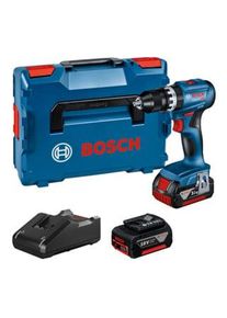 Bosch Avvitatore a batteria GSB 18V-45, 2 batterie GBA 18V 3.0Ah, caricabatterie e L-BOXX
