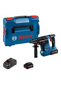 Bosch Trapano a percussione a batteria con SDS plus GBH 18V-24 C, 2 batterie, caricabatterie rapido e L-BOXX