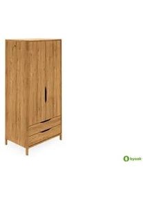 byoak Kleiderschrank Paul Wildeiche , Holz , Kerneiche , 95x188x60 cm , Schlafzimmer, Kleiderschränke, Drehtürenschränke