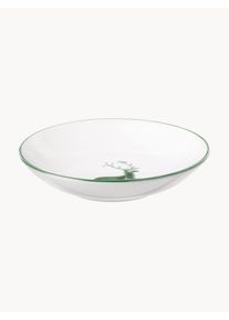 Gmundner Keramik Prato de sopa pintado à mão Grüner Hirsch Branco Cerâmica Ø 20 cm