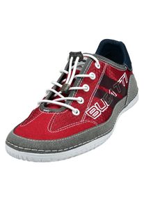 Bugatti , Slip-On Sneaker , Freizeitschuh, Halbschuh, Slipper mit Kontrastnähten- und besätzen , rot-grau , 40 , 40 , Slip On-Sneaker mit...