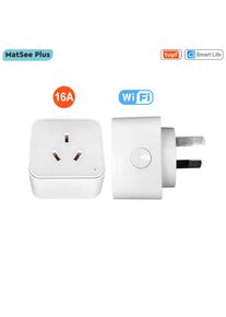 AU New Zealand Plug Tuya Smart WiFi 16A APP Monitor Power Consumption Timing Remote Control ON OFF Works with Google Home Alexa