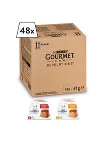GOURMET REVELATIONS Mousse en sauce 48x57g Poulet et b&oelig;uf