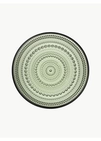 iittala Glass Breakfast Plate Kastehelmi Green Glass B 17 x H 2 cm