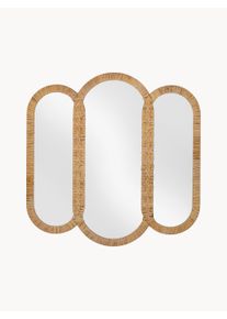 Bloomingville Wall Mirror Cardiz Beige Glass, Rattan B 80 x H 80 cm