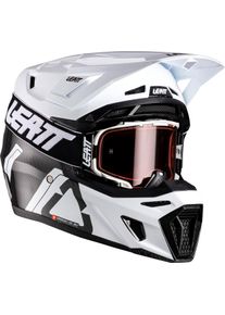 Leatt 9.5 Carbon V26, motocross helmet , color: Carbon/Black/White , size: M