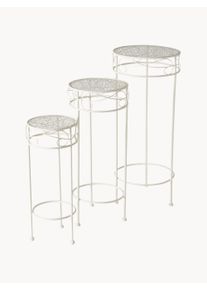 Boltze Home Collection Stol&iacute;ky Marisa, 3 ks Biela &Scaron; 20,3/ 25,1/ 30,1 x V 50,1/ 60,4/ 70,7 cm