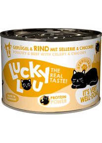 Lucky Lou Lifestage Sterilized Nassfutter mit Geflügel & Rind, 6x200g