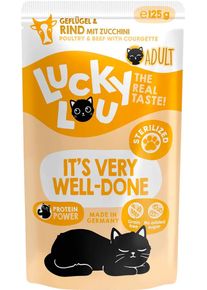 Lucky Lou Lifestage Sterilized Nassfutter mit Geflügel & Rind, 16x125g