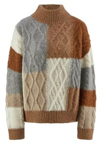 Peter Hahn - Pullover mit Stehkragen, beige, Gr. 44, Alpaka