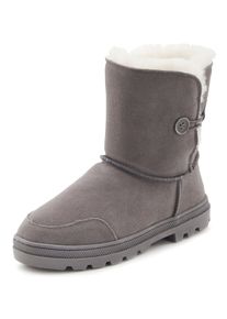 Lascana Damen Winterstiefel in grau ,Größe 36, Witt, 100% Leder