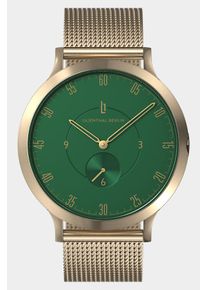 Lilienthal 1-Men's Watch-Green/Gold-Sapphire-hardened mineral glass-Mesh Strap &ndash; 42.5 mm Case &ndash; Miyota Quartz Movement-Lilienthal Berlin