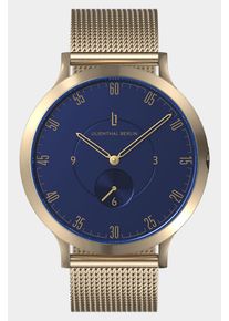 Lilienthal 1-Men's Watch-Blue/Gold-Sapphire-hardened mineral glass-Mesh Strap &ndash; 42.5 mm Case &ndash; Miyota Quartz Movement-Lilienthal Berlin