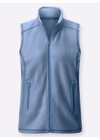 Damen Fleeceweste mit Antipilling-Ausr&uuml;stung in bleu ,Gr&ouml;&szlig;e 44, WITT, 100% Polyester