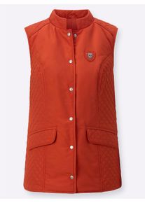 Dames Gilet met binnenzak in roestrood ,maat 36, WITT, 100% Polyester