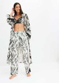 Pyjamasbyxa i vid modell med viskos - beige - storlek 56/58 (3XL) - bonprix