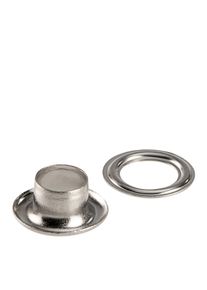 100 Unidades - Ojales para lona inoxidables, autoperforantes, lat&oacute;n Ojales redondos #1-J ( 6,1mm) | plata