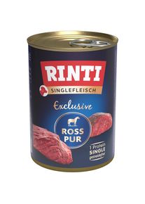 6x400g Singlefleisch Exclusive H&auml;st pur Rinti v&aring;tfoder hund
