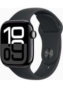 Apple Watch Series 10 Aluminium 42 mm (2024) | GPS + Cellular | jet black | Sportband M/L | svart
