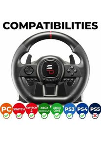 Subsonic Superdrive SV650 (PS4, PC, Xbox Series S, Xbox One S, Xbox Series X, Xbox One X, Switch, PS3), Gaming Controller, Schwarz
