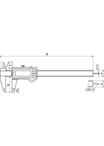 Mahr, Messlehre, Messschieber MarCal 16 EWRi IP67 Datenausgang Tiefenmass rechteckig (4 cm)